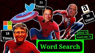 Famous Best Matrix Interview Question @ twitter, amazon, apple, microsoft, google, meta || Word Search: 79 Profile
