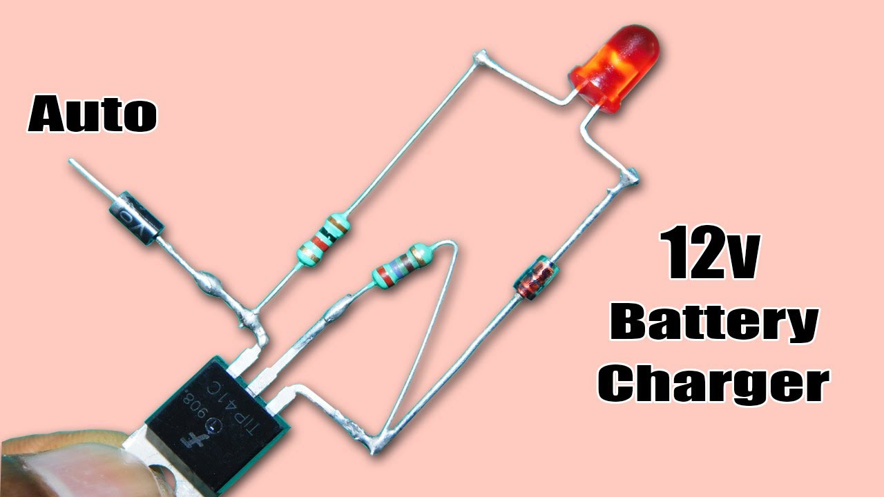 Simple 12v Battery Charging Circuit - YouTube