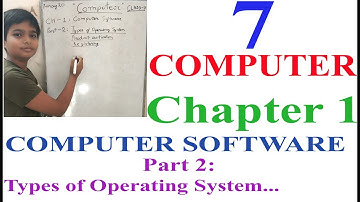 [PA3] Class 7 COMPUTER: Ch. 1- Computer Software: Part 2- Types of Operating System |System Software