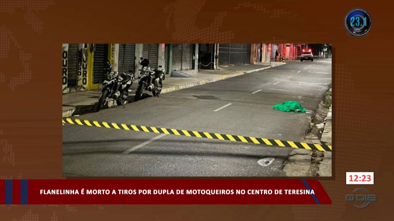 Flanelinha é morto a tiros por dupla de motoqueiros no Centro 20 10 2023