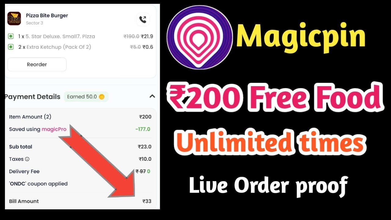 ₹200 Free Food From Magicpin. Get ₹139 Free Tata Yummies Sample. Magicpin Pro Free subscription Loot