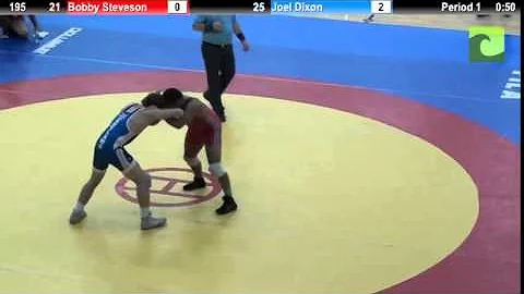 195 lbs. 1st Place - Joel Dixon (Oklahoma) vs. Bob...