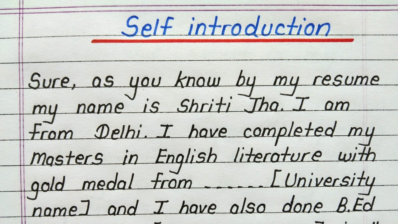 Teacher self introduction  How to introduce yourself in teacher interview   SAZ education