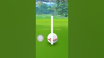 Throwing excellent curve ball on kyurem Pokemon Go