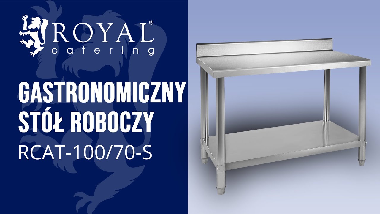 Tavolo Da Lavoro In Acciaio Inox Con Ruote Royal Catering - 100x60 Cm, Portata 155 Kg, Con Ripiano Inferiore, Per Cucine Professionali, Ristoranti, Laboratori