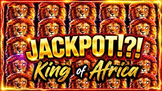 **JACKPOT!?!** EPIC FULL SCREEN BONUS on King of Africa Slot Machine screenshot 1