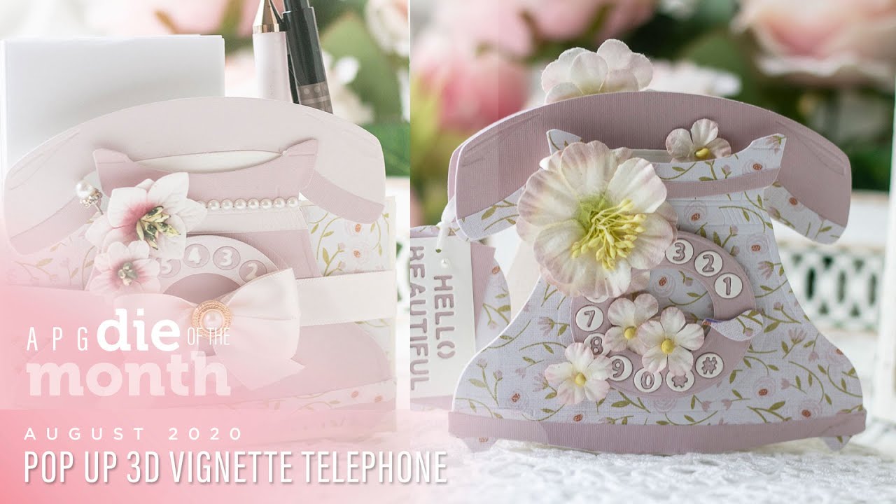 Spellbinders August 2020 Amazing Paper Grace Die of the Month – Pop Up 3D Vignette Telephone