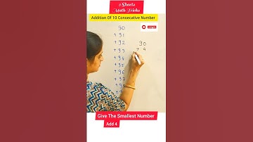 Super Trick For Addition Of 10 Consecative Number💡💡#youtubeshorts #shorts #maths  #chemathicjyoti