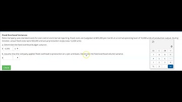 Calculate Fixed Overhead Rate and Volume Variances