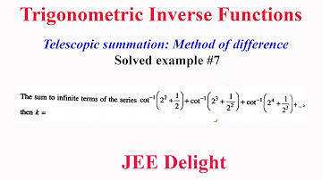 ITF| Telescopic summation| Method of difference| Solved example #7 (details in description)