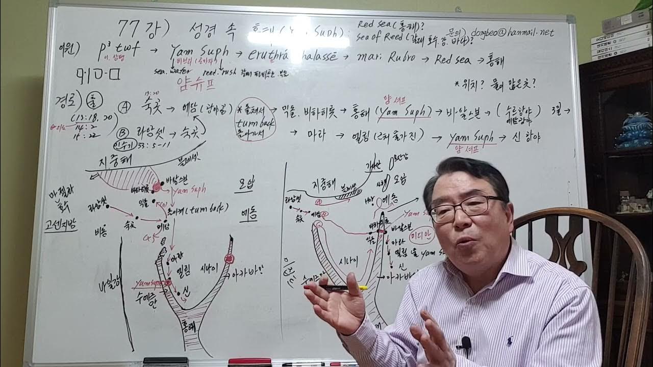 77강) 모세의 기적, 홍해(Yam Suph)의 의미와 위치 홍해(Red Sea)? 갈대 호수? (이동일 교수