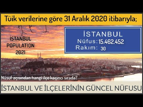 istanbul nufusu 2021 istanbul ve ilcelerinin guncel nufusu istanbul turkey population 2010 2021 youtube