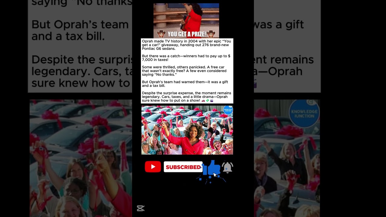 🚗💰 How Oprah Made TV History With Car Gifts + Taxes for Her Audience—The SHOCKING True Story!