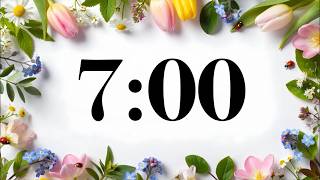 7 Minute Timer 🐞 Spring Flowers & Ladybugs | Happy Instrumental Music for Focus & Study
