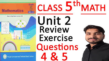 Class 5 Math, 5th Class Math’s Ch No 2 Review Exercise 2 Q No 4 & 5, 5th class Math HCF & LCM