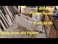 Diy planter boxes from pallets  2 types of planter boxes