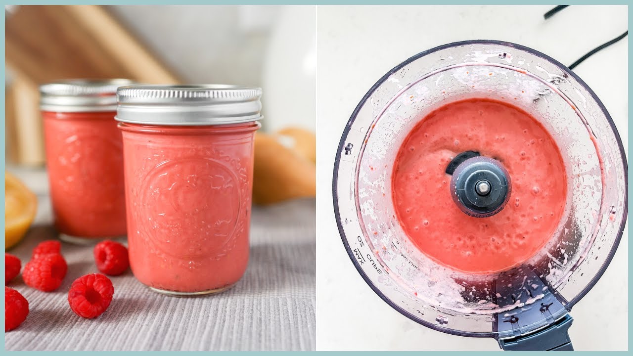 CREAMY RASPBERRY VINAIGRETTE DRESSING How to make Homemade Raspberry Vinaigrette YouTube