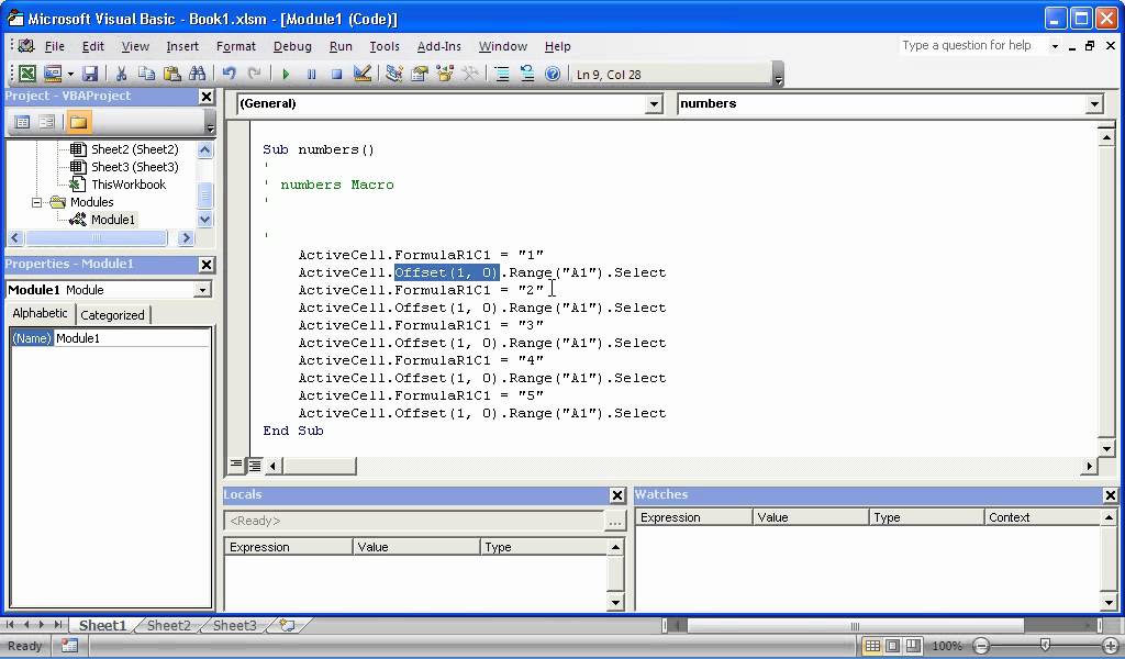 Use the Offset Property in Excel VBA - YouTube