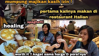 First time trying Italian food!? Opportunity to get permission from the lady to eat out while hea...