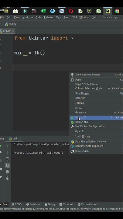 Python for beginner, the easiest way to create window in Tkinter . # ...