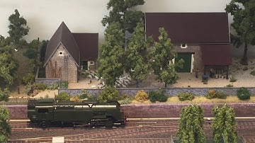 French Diorama HO Gauge Model Train Display