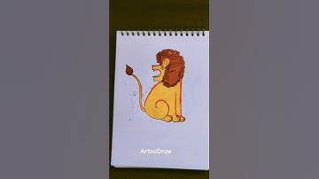 make lion with in just 5 number  | Art | Drawing | Quick sketch | simple life hacks | #shorts #art