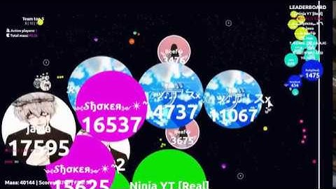 Agar.io - Teamplay takeover vs HACK MASS BOT 100K!