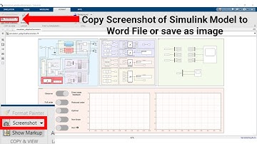 Copy Screenshot of Simulink Model to Word File or save as image