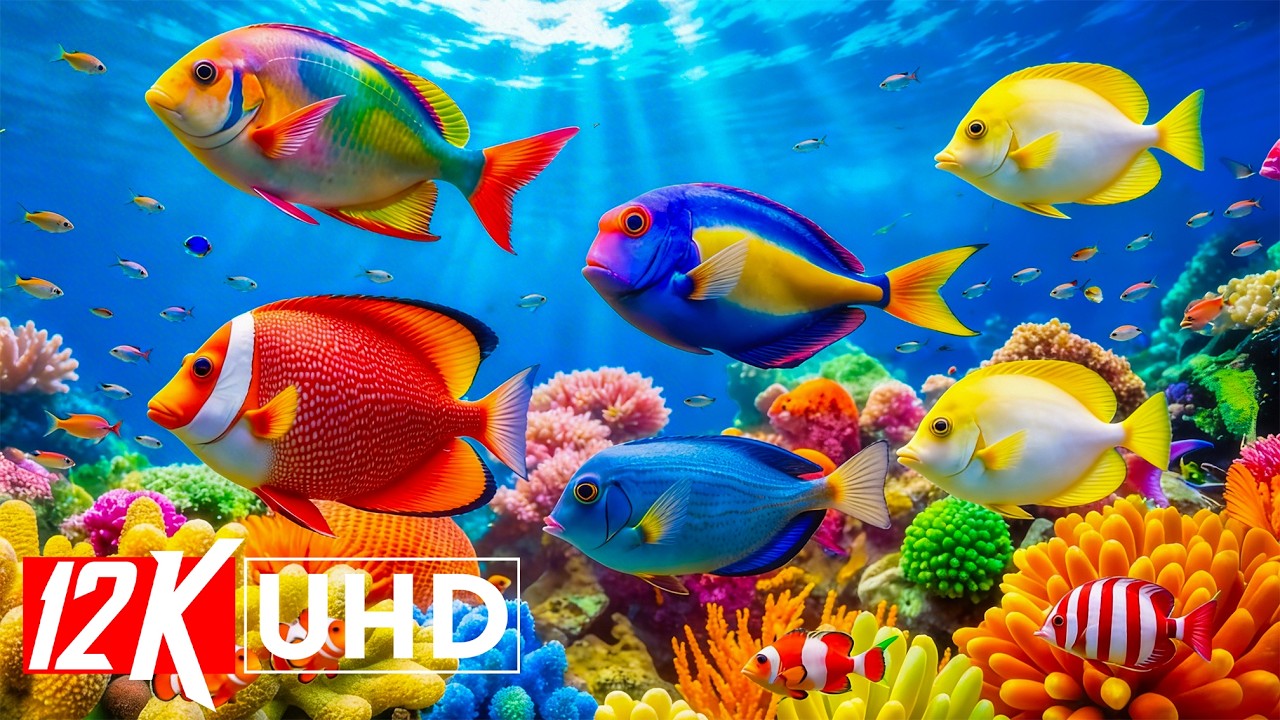 🌊 Безмятежная подводная вселенная 12K 🐟 Расслабляющая музыка для спокойных вечеров
