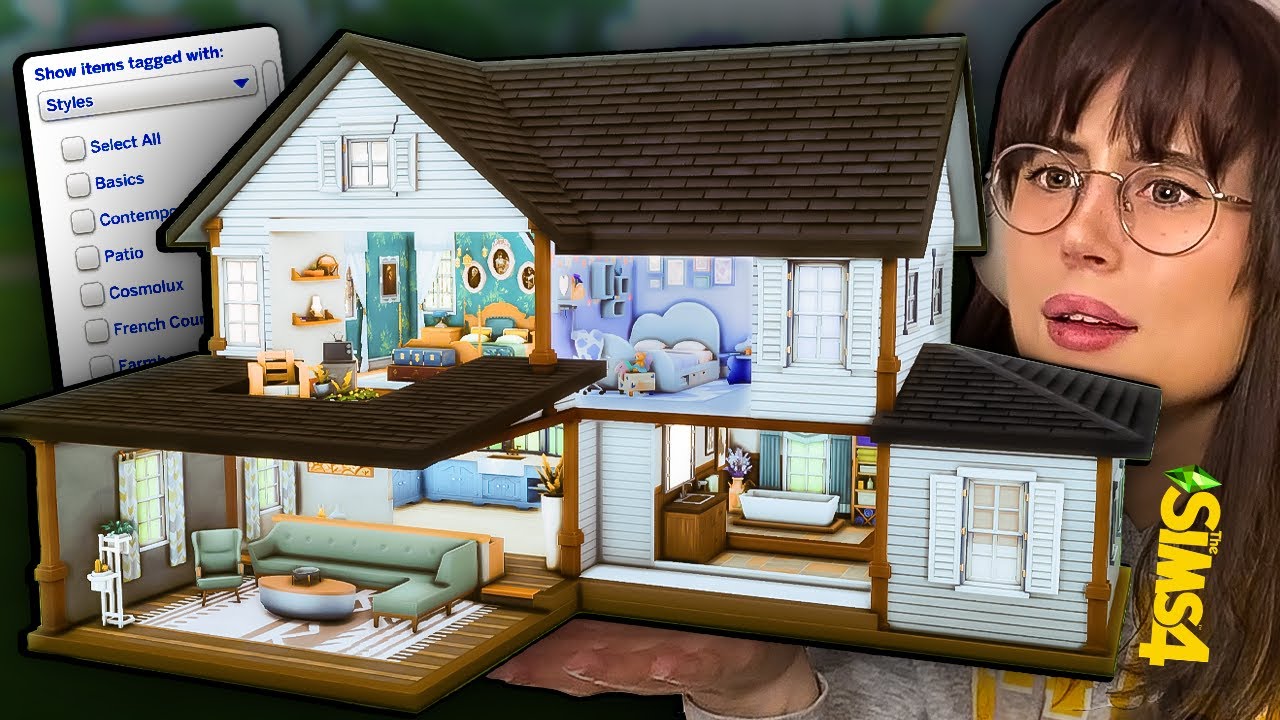 Building a House in The Sims but Each Room is a Different Style - YouTube