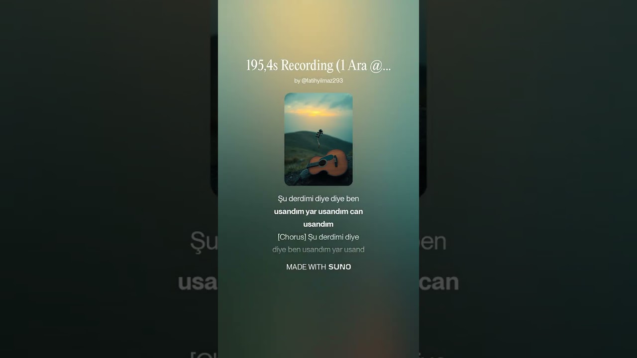 söz müzik tuncer pürlü sivas karalar köyü USANDIM