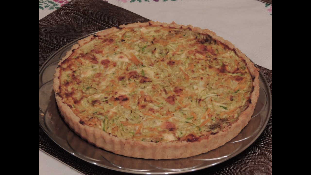 RECEITA QUICHE DE ABOBRINHA, CENOURA E QUEIJO GOGONZOLA