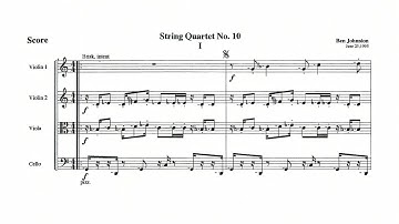 Ben Johnston – String Quartet No. 10 (1995)