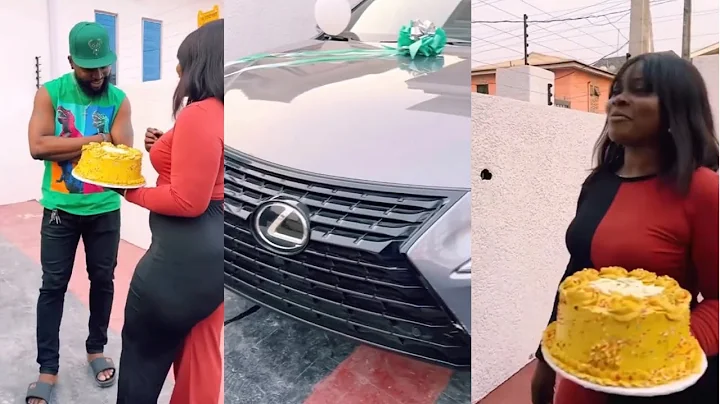Nigerian lady gifts her boyfriend a brand new car on his birthday 😱😱😱