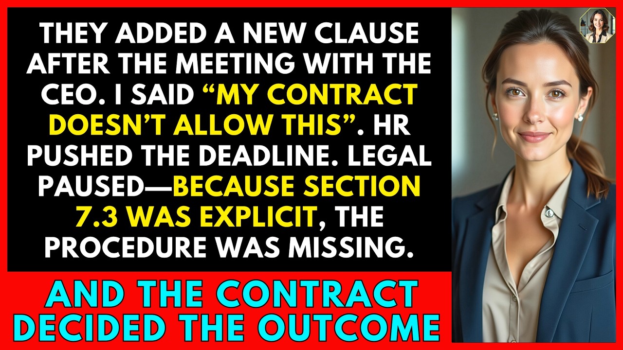 I Refused the New Clause After the Meeting with the CEO. The Contract Decided the Outcome