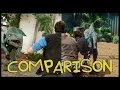 Jurassic world trailer  homemade side by side comparison