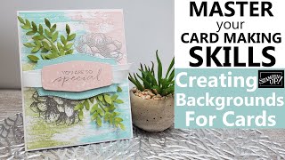 💎 How to create stamped backgrounds | Create your own paper for cards | DIY Backgrounds | Stampin Up