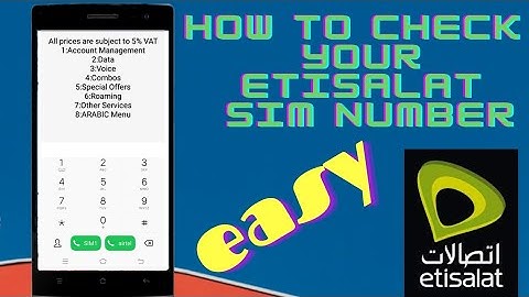 how to check etisalat number dubai uae / Apna sim ka number kaise check kare