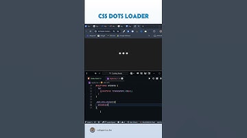 how to create a CSS dots loader | CodeGenius.Dev #shorts #shortvideos #tech #Coding