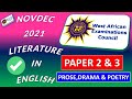 WASSCE/NOVDEC 2021 LITERATURE IN ENGLISH PAST QUESTIONS (PAPER 2 &amp; 3)