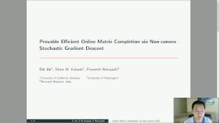 Provable Efficient Online Matrix Completion via Non-convex Stochastic Gradient Descent
