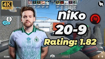 NiKo (20-9) SoloQ + COMMS (nuke) | FACEIT avg 3550 Elo #cs2 #niko
