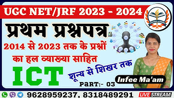 UGC NET JRF FIRST PAPER DECEMBER 2023 प्रथम प्रश्न पत्र Communication by INFEE MA