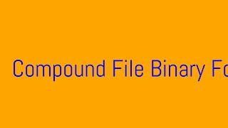 What Is Aaf File Information About Compound File Binary Format