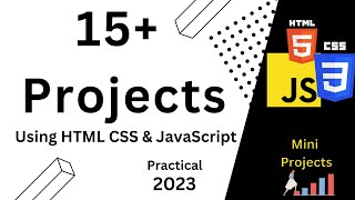 15  Projects using HTML5 CSS3 and JavaScript | HTML CSS JS projects Beginner | JavaScript Projects