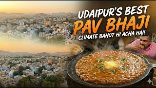 “Udaipur Street Food: Trying the BEST Pav Bhaji at Fateh Sagar! 😍🔥”