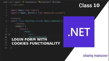 LOGIN FORM WITH COOKIES FUNCTIONALITY IN ENTITY FRAME WORK | ASP.NET | SHARIQ MANZOOR