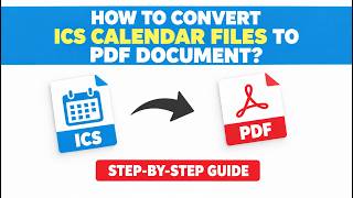 How to Convert ICS Calendar to PDF in Minutes 2026 Guide