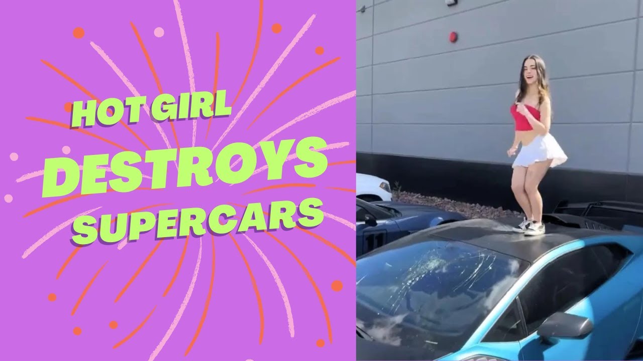 Hot Girl Destroys Supercars (Jelly Bean Brains) YouTube