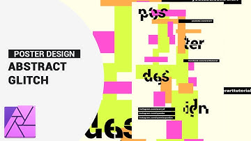Abstract Glitch Vector Typography Poster Design - Tutorial Affinity Photo 2020